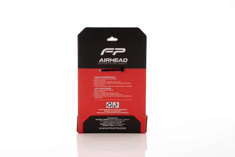 SOPORTE DE CASCO AIRHEAD PARA PARED FP NEGRO